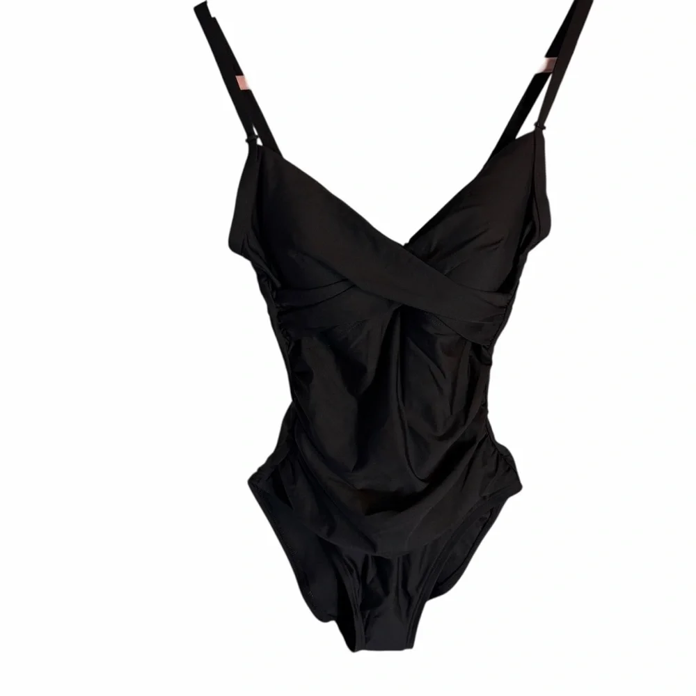 DKNY Crossover Tummy Control 1 pc Swimsuit - Picture 4 of 10